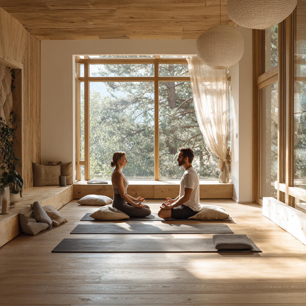 Йога-інструктор в медитації